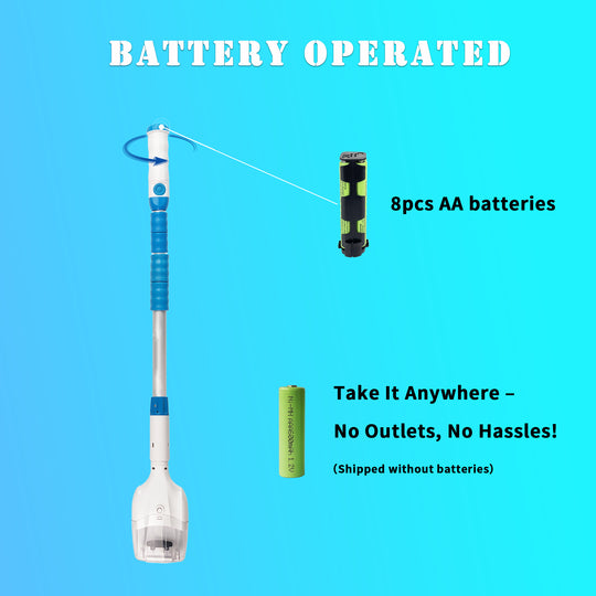 Handheld Spa Vacuum, 4 AA Battery Powered, Gentle Suction, 0.65L Filter, 60-Min Runtime, Ideal for Hot Tubs & Spas, Max Water Depth 3m, Affordable Cleaning Solution