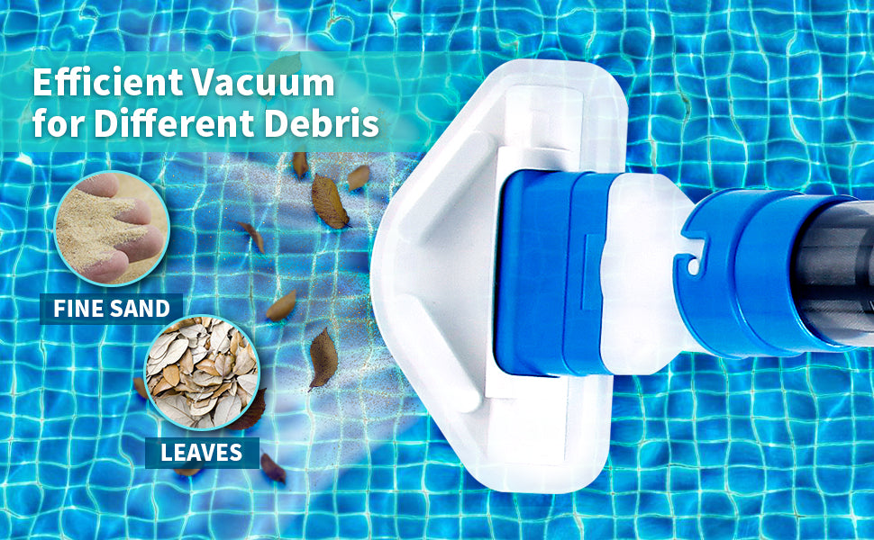 Handheld Pool/Spa Vacuum with Replaceable Brush Head, Telescopic Poles, Cordless & Rechargeable, Ideal for Hot Tubs and Above-Ground Pools