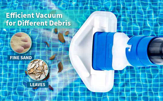 Handheld Pool/Spa Vacuum with Replaceable Brush Head, Telescopic Poles, Cordless & Rechargeable, Ideal for Hot Tubs and Above-Ground Pools