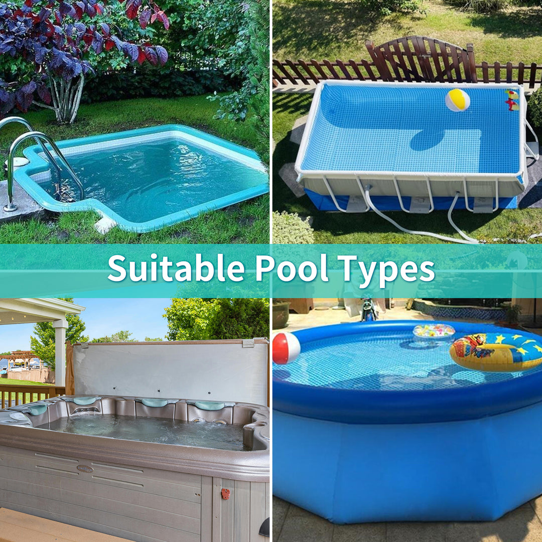 Handheld Pool/Spa Vacuum with Replaceable Brush Head, Telescopic Poles, Cordless & Rechargeable, Ideal for Hot Tubs and Above-Ground Pools