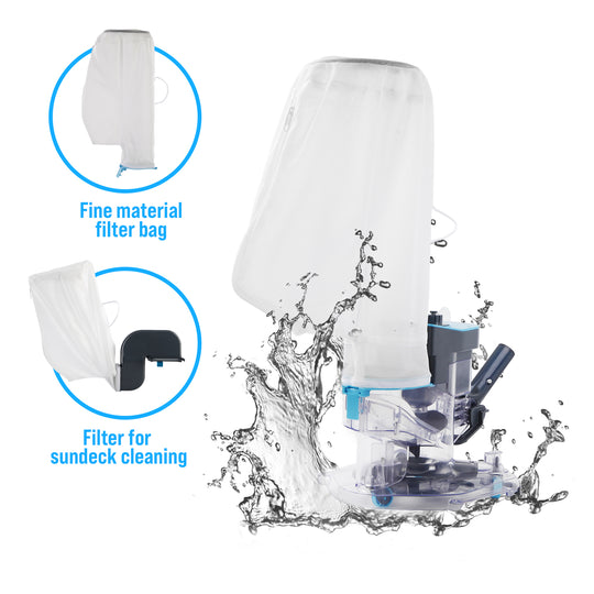 Leaf Eater Plus, Heavy-Duty Cordless Pool Vacuum, Ultra Strong Suction, 3 in 1 Cleaning Solution – Deep, Shallow & Surface Skimmer, Perfect for All Pool Types (Pole Not Included)