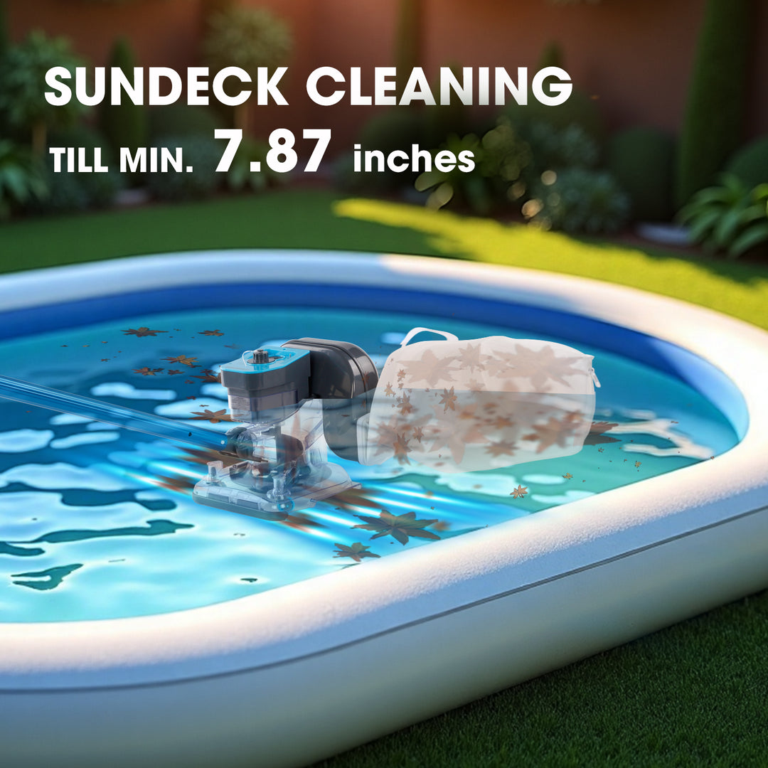Leaf Eater Plus, Heavy-Duty Cordless Pool Vacuum, Ultra Strong Suction, 3 in 1 Cleaning Solution – Deep, Shallow & Surface Skimmer, Perfect for All Pool Types (Pole Not Included)