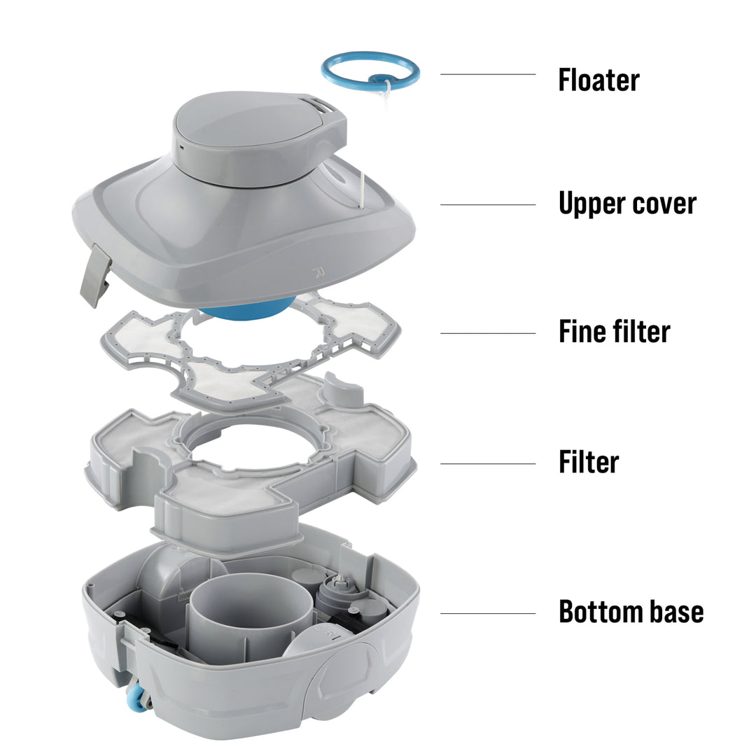 Poolcent Cordless Pool Vacuum Robot – Easy-to-Use & Lightweight, Ideal for All Pool Types, Compact Design with Self-Parking & Strong Suction