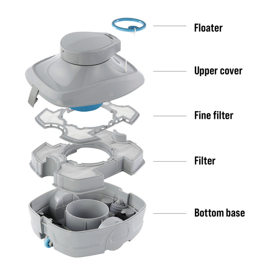 Poolcent Cordless Pool Vacuum Robot – Easy-to-Use & Lightweight, Ideal for All Pool Types, Compact Design with Self-Parking & Strong Suction