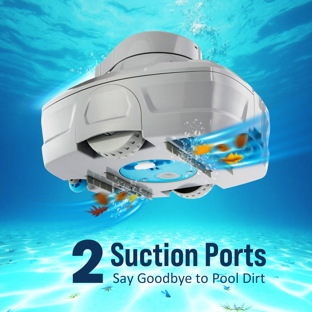 Poolcent Cordless Pool Vacuum Robot – Easy-to-Use & Lightweight, Ideal for All Pool Types, Compact Design with Self-Parking & Strong Suction